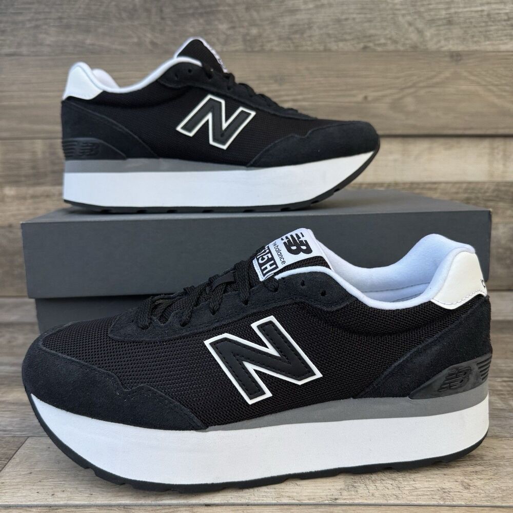 New Balance 515H Black/White Platform Sneakers Athletic WL515HBK Women's 9.5
